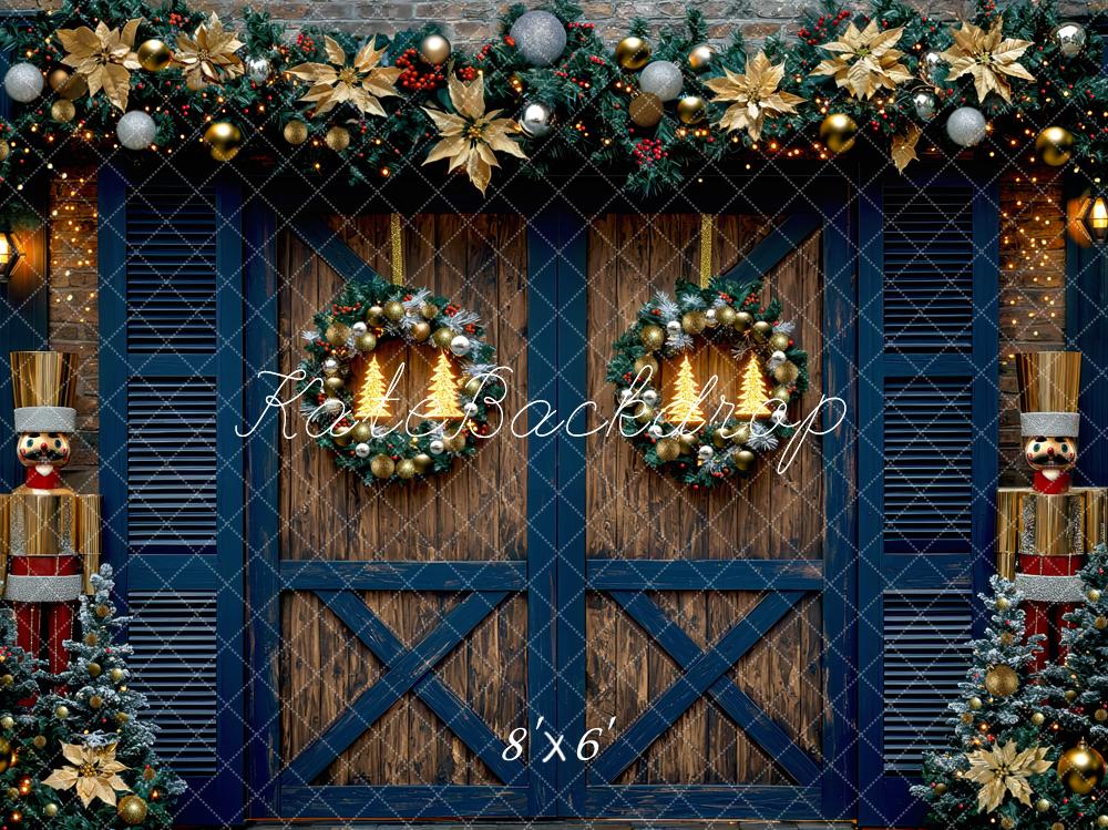 Kate Noël Casse-Noisette Grange Porte Toile de fond conçue par Mini MakeBelieve - Kate Backdrop FR