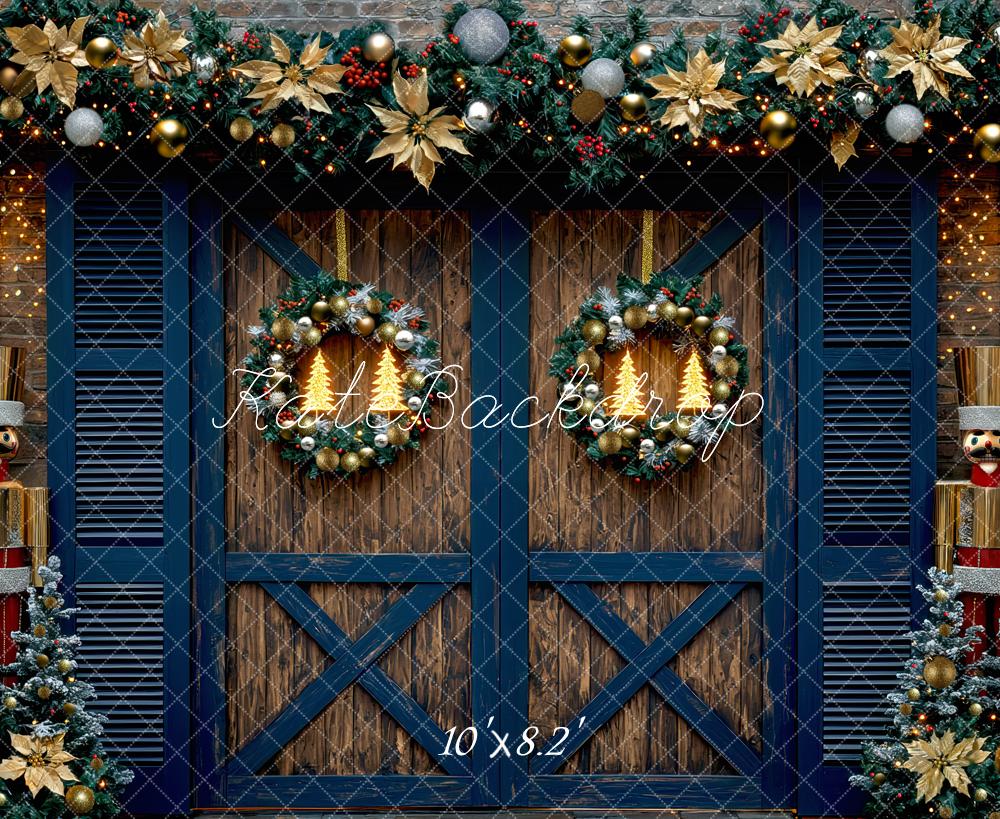 Kate Noël Casse-Noisette Grange Porte Toile de fond conçue par Mini MakeBelieve - Kate Backdrop FR