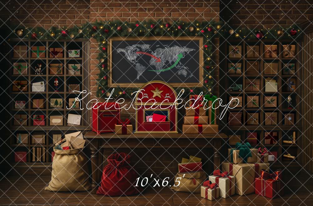 Kate Noël Salle du courrier Cadeaux Carte Toile de fond conçue par Mini MakeBelieve - Kate Backdrop FR