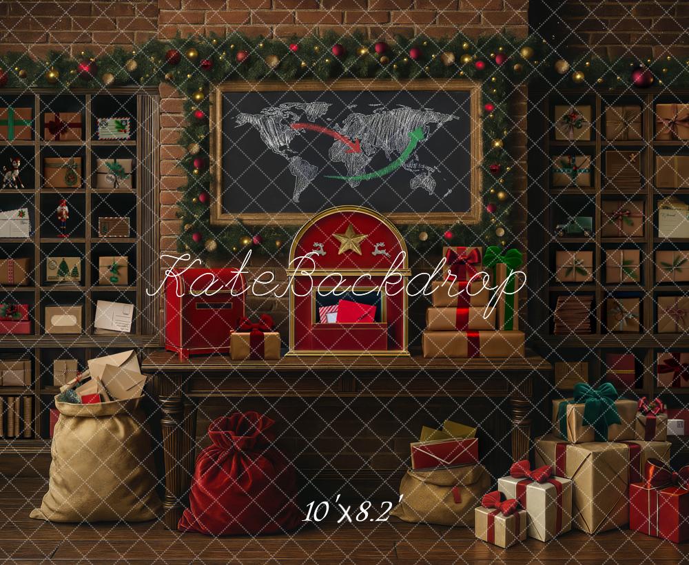 Kate Noël Salle du courrier Cadeaux Carte Toile de fond conçue par Mini MakeBelieve - Kate Backdrop FR