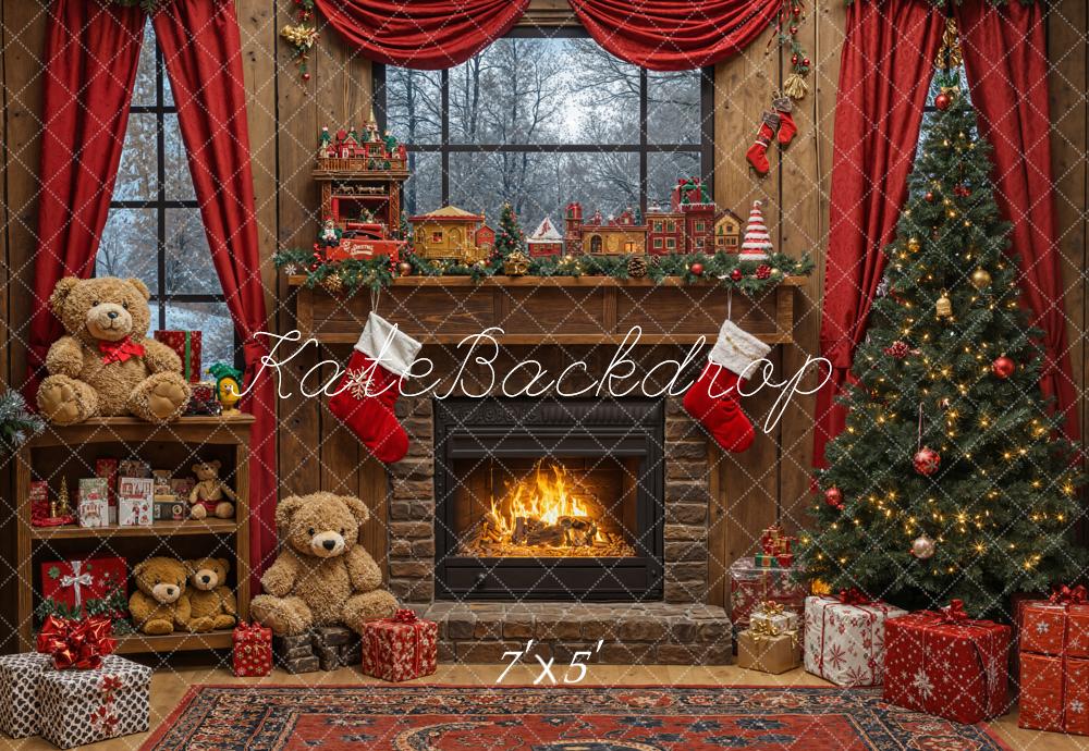 Kate Noël Cheminée Nournours Jouets Cadeaux Toile de fond conçue par Emetselch