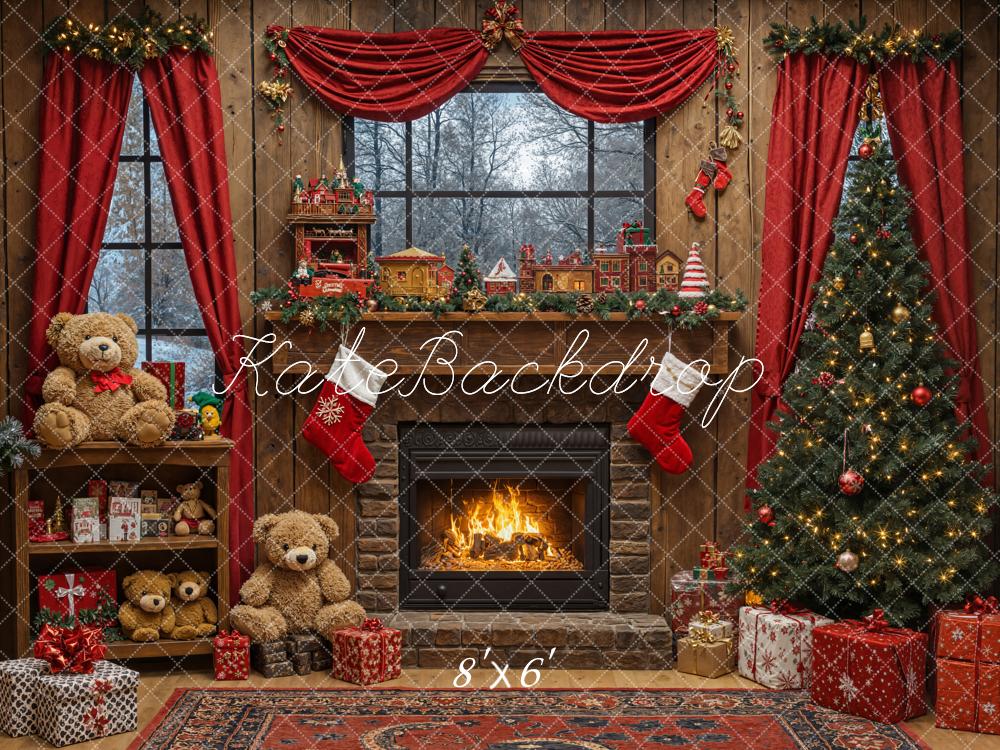 Kate Noël Cheminée Nournours Jouets Cadeaux Toile de fond conçue par Emetselch