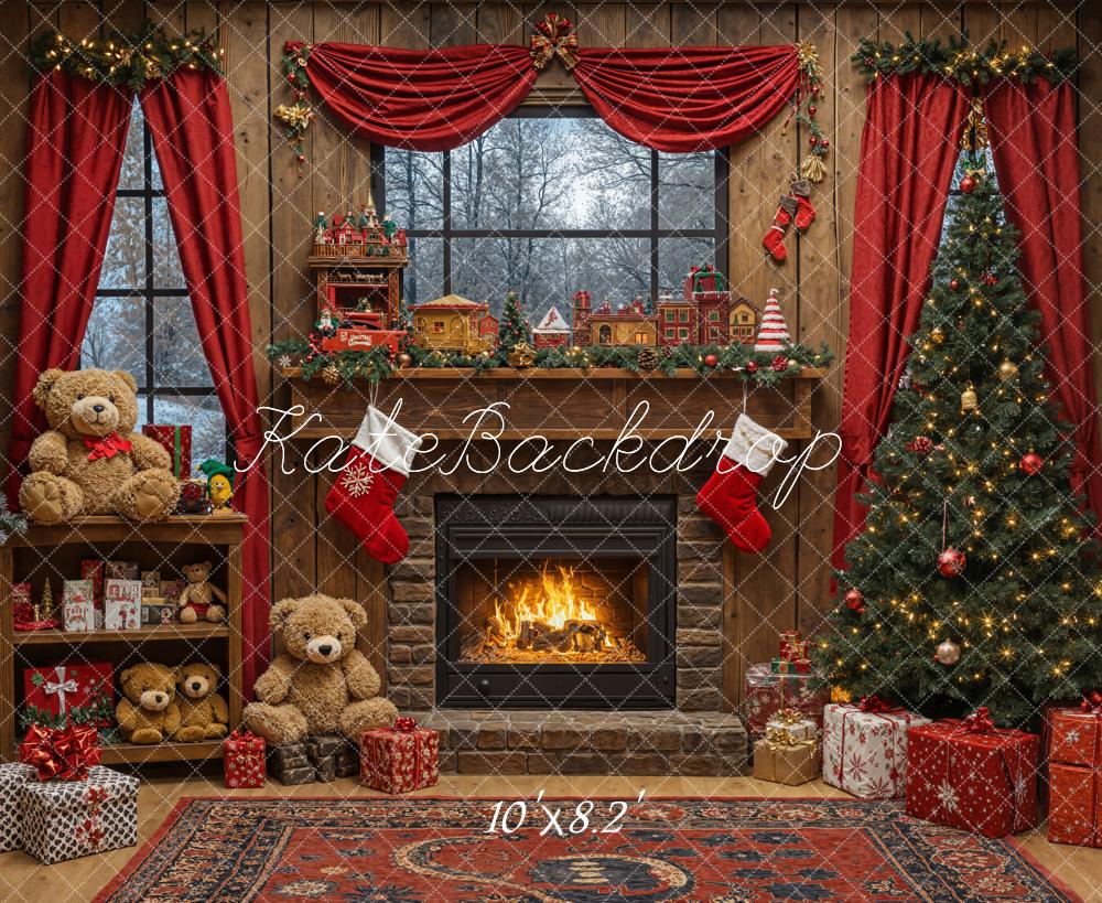 Kate Noël Cheminée Nournours Jouets Cadeaux Toile de fond conçue par Emetselch