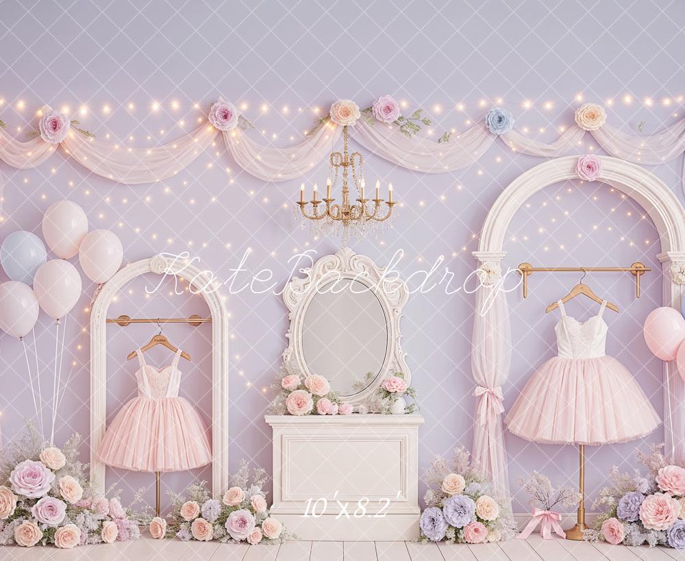 Kate Anniversaire Robe de Ballet Fleurs Toile de fond conçu par Ashley Paul - Kate Backdrop FR