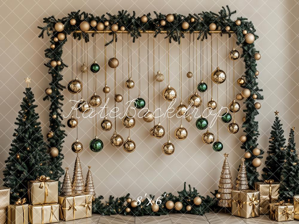 Kate Noël Décorations Cadeaux Doré Toile de fond conçue par Patty Roberts - Kate Backdrop FR