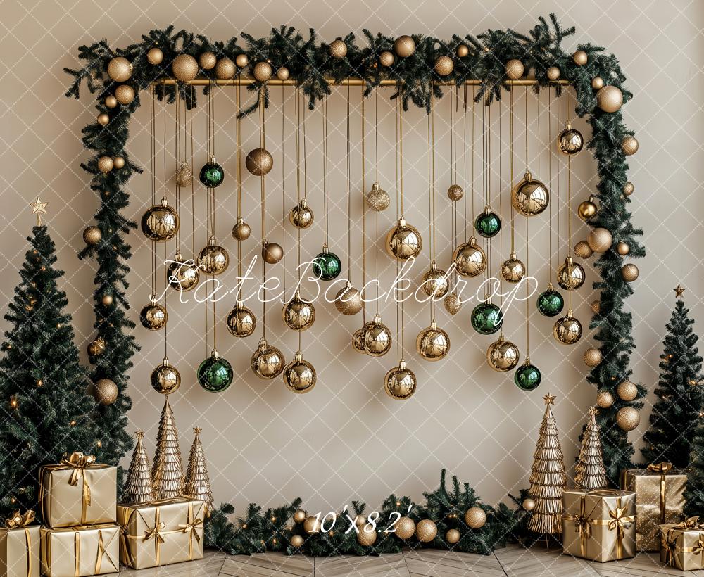 Kate Noël Décorations Cadeaux Doré Toile de fond conçue par Patty Roberts - Kate Backdrop FR