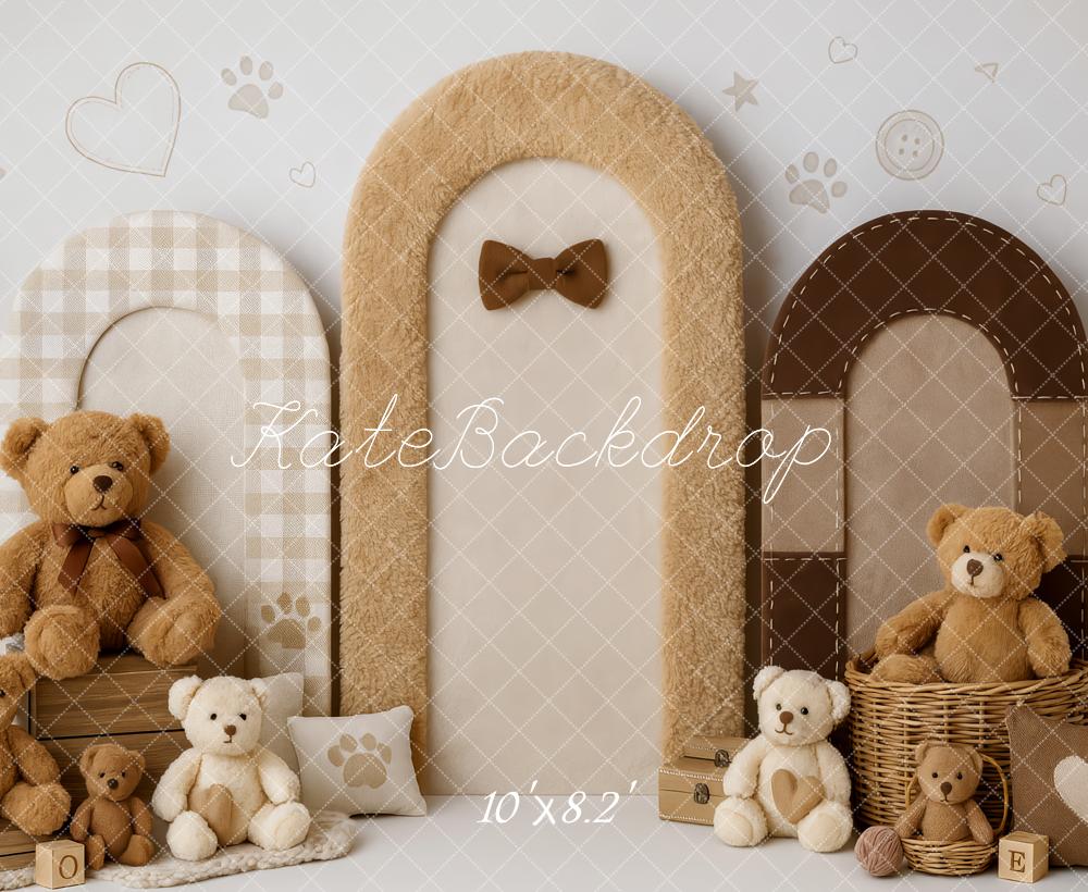 Kate Anniversaire Ours en peluche Arches Toile de fond conçue par Patty Roberts - Kate Backdrop FR