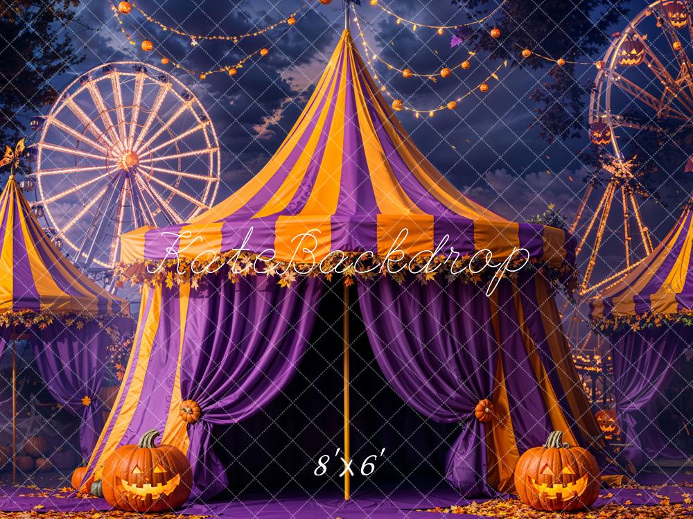 Kate Halloween Cirque Grande Roue Toile de fond conçue par Emetselch - Kate Backdrop FR