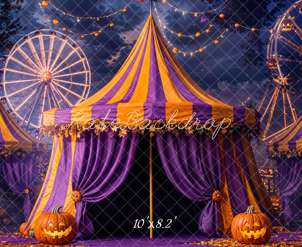 Kate Halloween Cirque Grande Roue Toile de fond conçue par Emetselch - Kate Backdrop FR