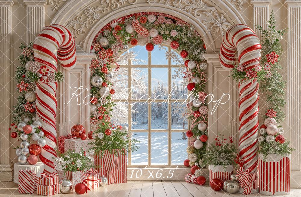 Kate Noël Bonbons Rétro Fenêtre Arche Toile de fond conçue par Emetselch - Kate Backdrop FR