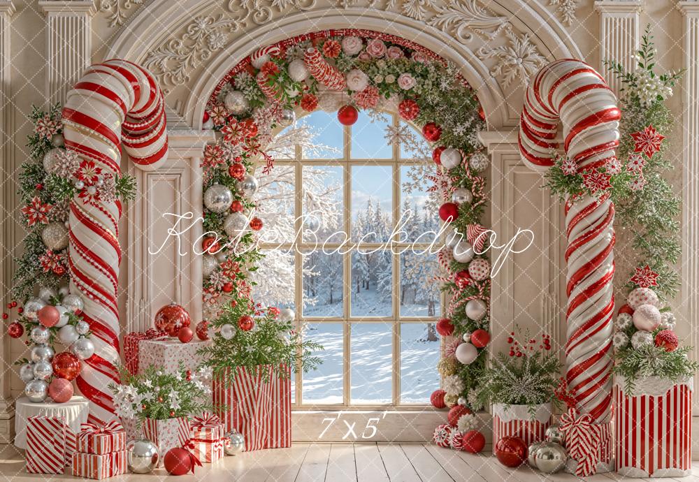 Kate Noël Bonbons Rétro Fenêtre Arche Toile de fond conçue par Emetselch - Kate Backdrop FR