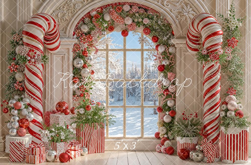 Kate Noël Bonbons Rétro Fenêtre Arche Toile de fond conçue par Emetselch - Kate Backdrop FR