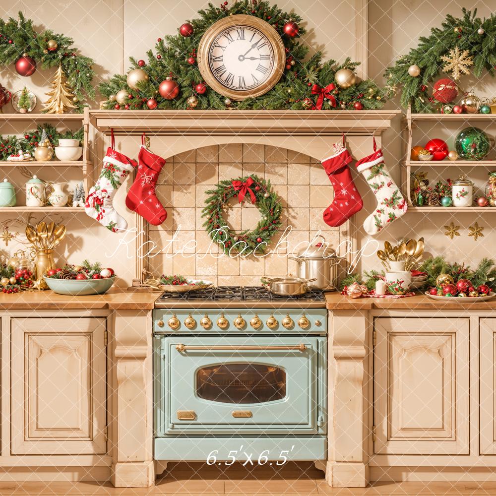 Kate Noël Cuisine Armoire Four Chaussette Toile de fond conçue par Emetselch - Kate Backdrop FR