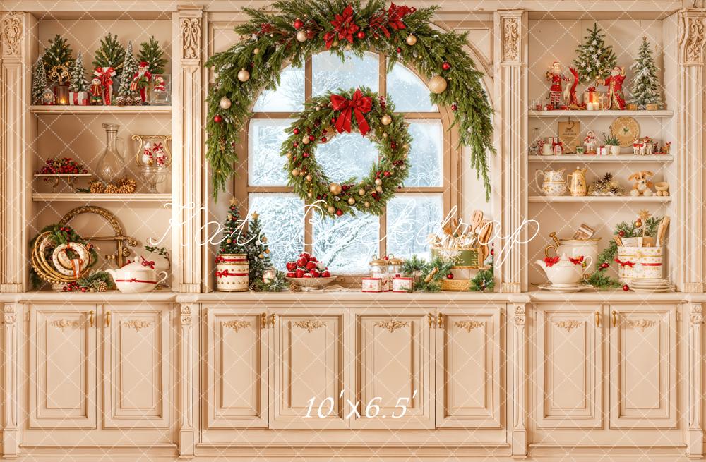 Kate Noël Cuisine Étagères Fenêtre Toile de fond conçue par Emetselch - Kate Backdrop FR