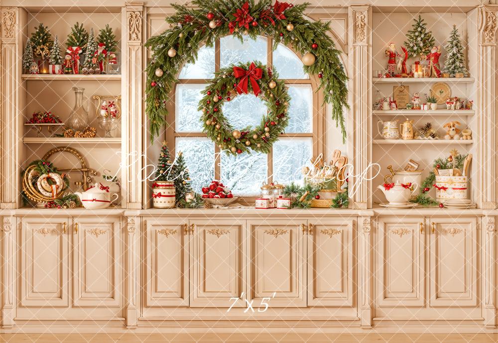 Kate Noël Cuisine Étagères Fenêtre Toile de fond conçue par Emetselch - Kate Backdrop FR