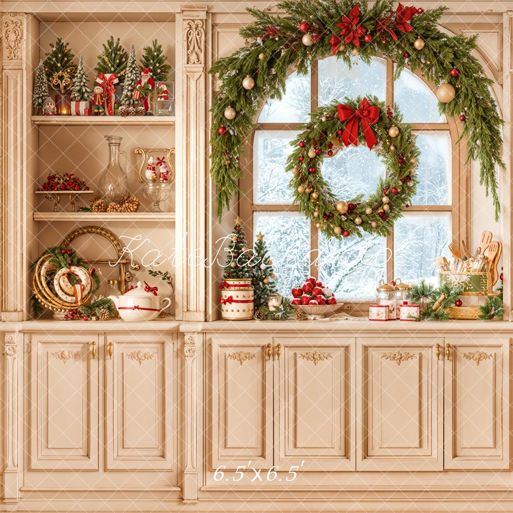 Kate Noël Cuisine Étagères Fenêtre Toile de fond conçue par Emetselch - Kate Backdrop FR