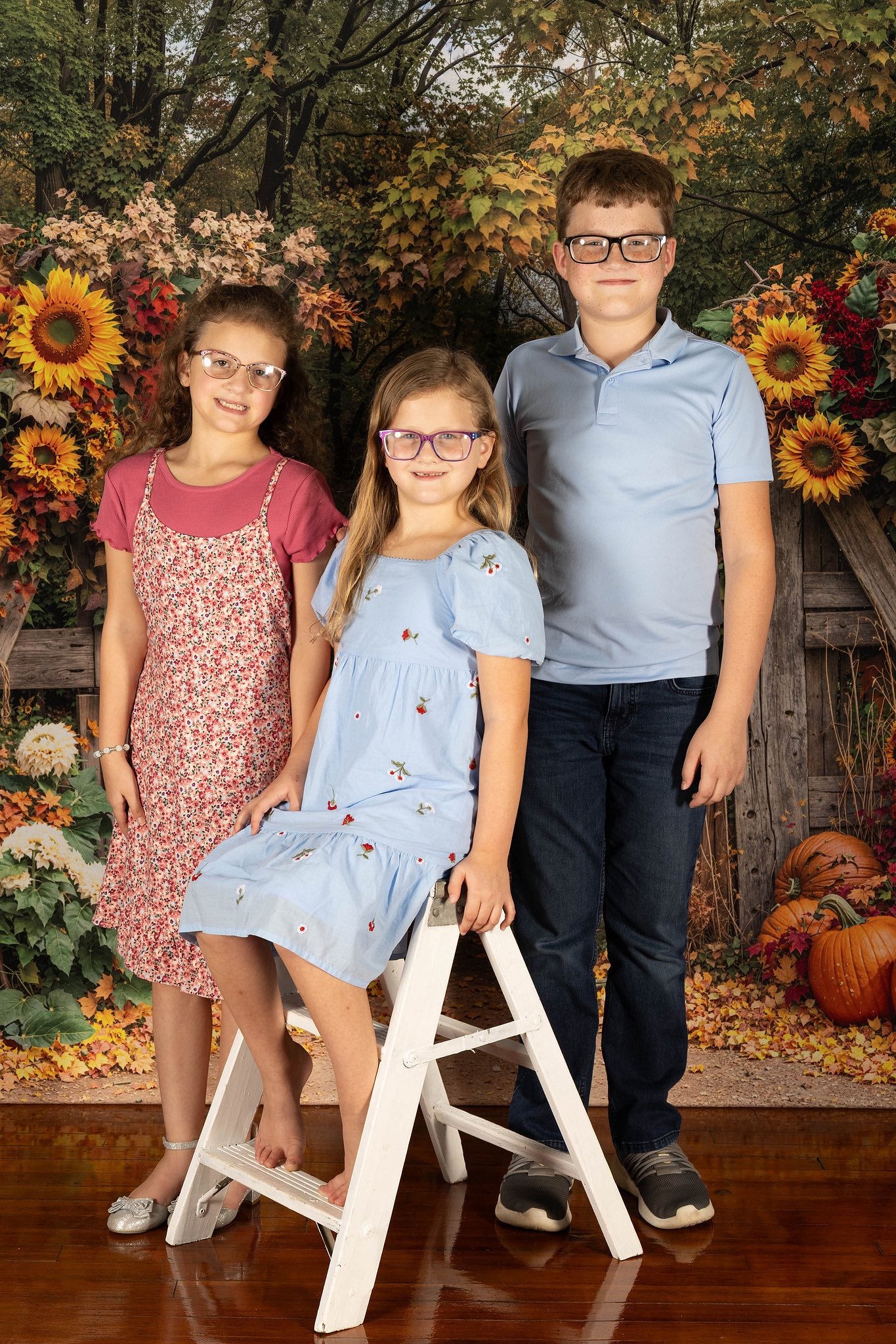 Kate Automne Tournesols Citrouilles Forêt Toile de fond conçue par Emetselch - Kate Backdrop FR