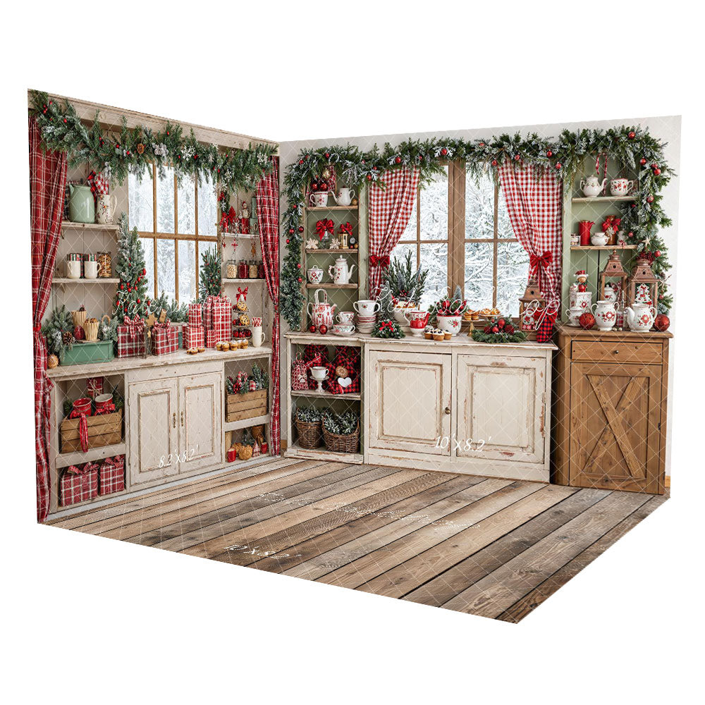 Kate Noël Cuisine Rustique Armoires Fenêtre Ensemble de chambre