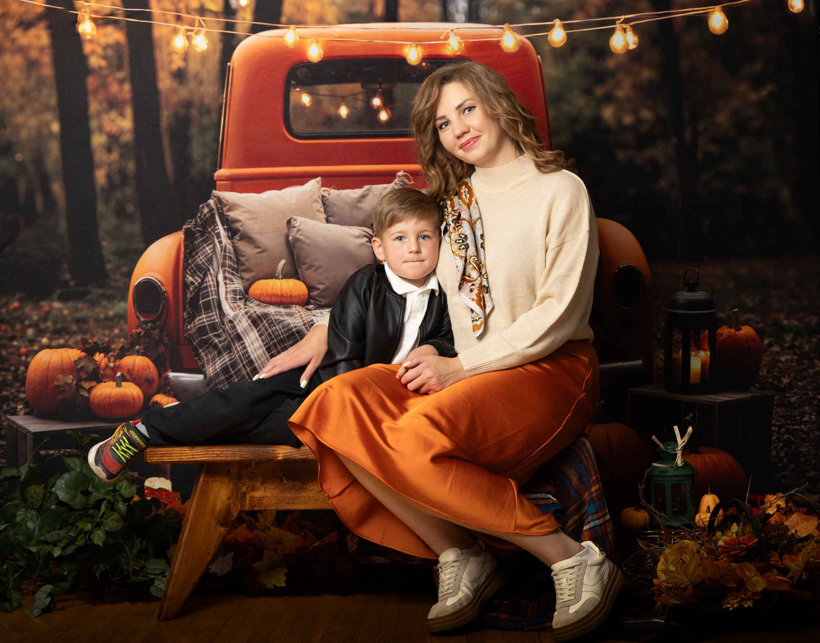 Kate Automne Camion Citrouilles Forêt Toile de fond conçue par Emetselch - Kate Backdrop FR