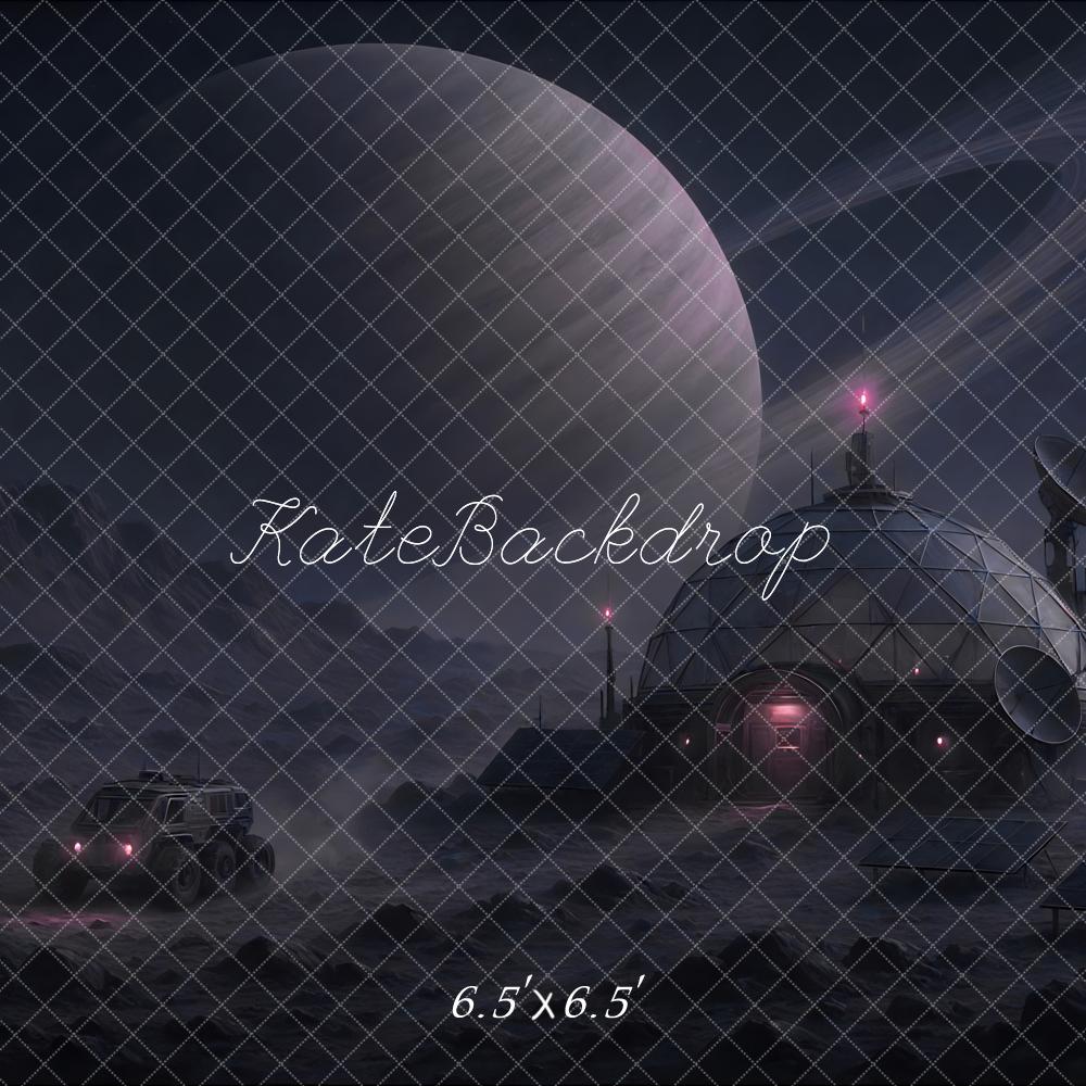 Kate Planète Futuriste Space Nuit Saturne Toile de fond conçue par Mini MakeBelieve - Kate Backdrop FR