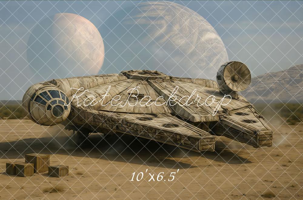 Kate Vaisseau spatial Planète Désert Science-fiction Toile de fond conçue par Mini MakeBelieve - Kate Backdrop FR