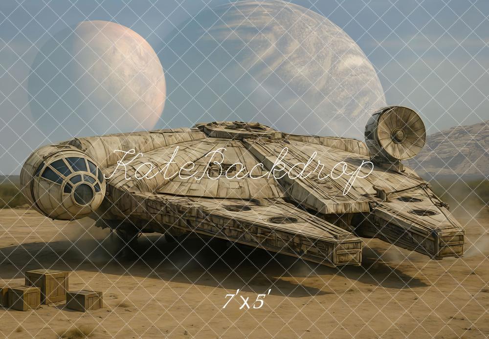 Kate Vaisseau spatial Planète Désert Science-fiction Toile de fond conçue par Mini MakeBelieve - Kate Backdrop FR