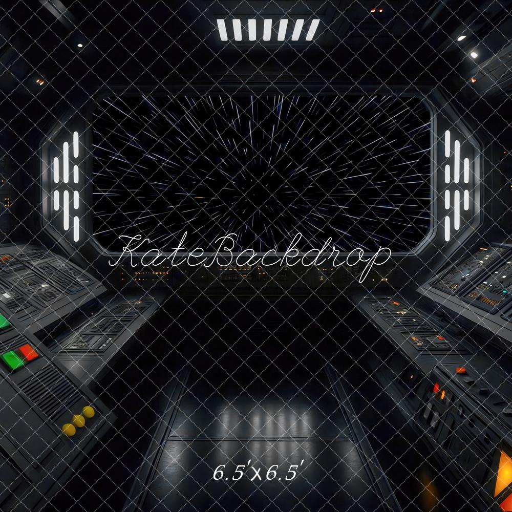 Kate Vaisseau spatial Centre de commandement Toile de fond conçue par Mini MakeBelieve - Kate Backdrop FR