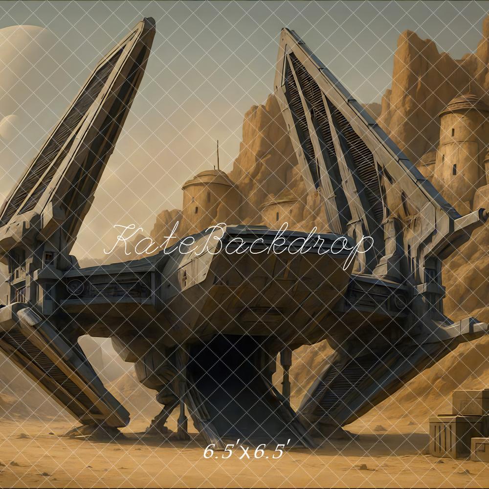 Kate Vaisseau Spatial Futuriste Désert Toile de fond conçue par Mini MakeBelieve - Kate Backdrop FR