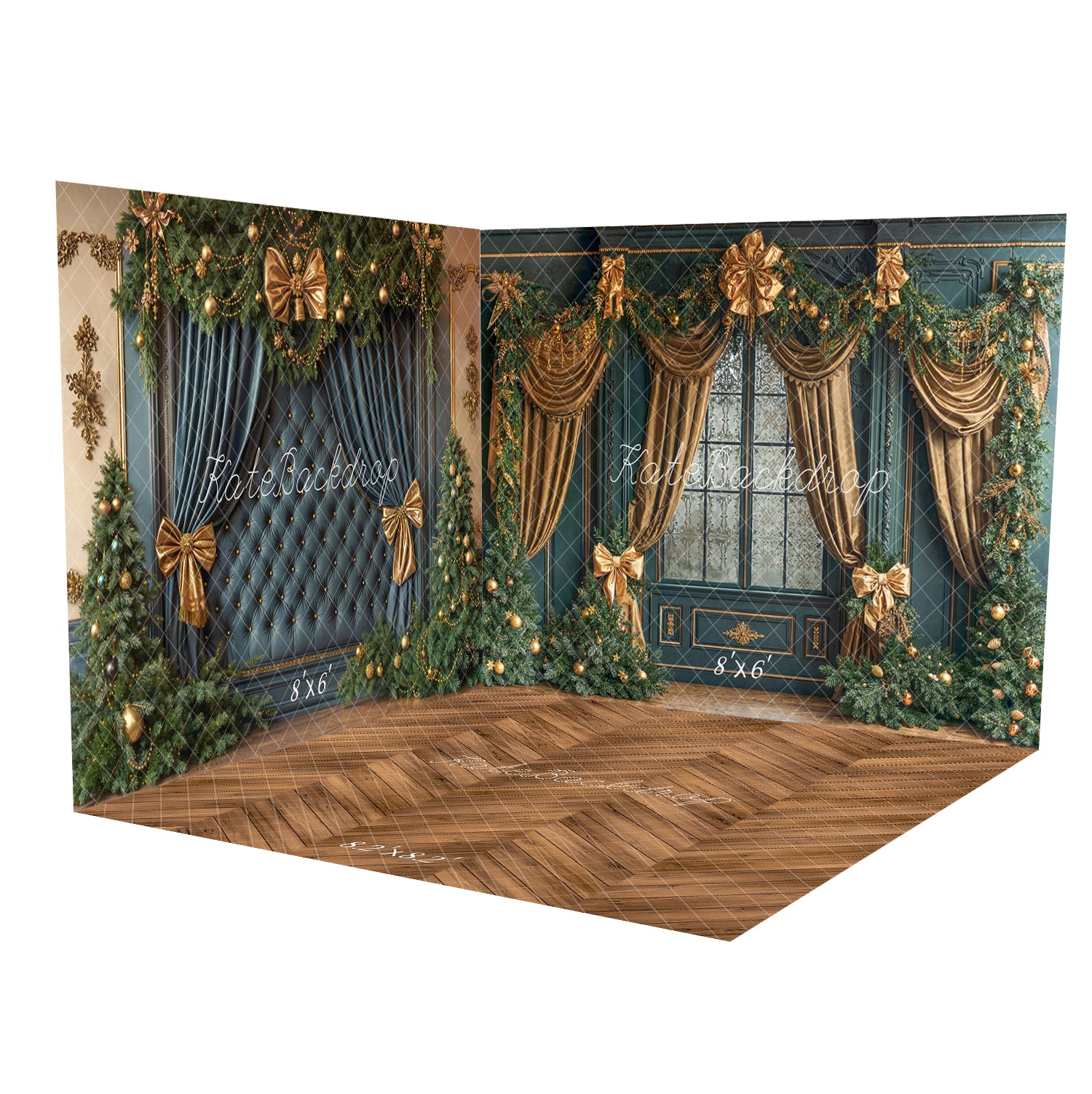 Kate Noël Tête de lit Sapins Rideaux Fenêtre Ensemble de chambre