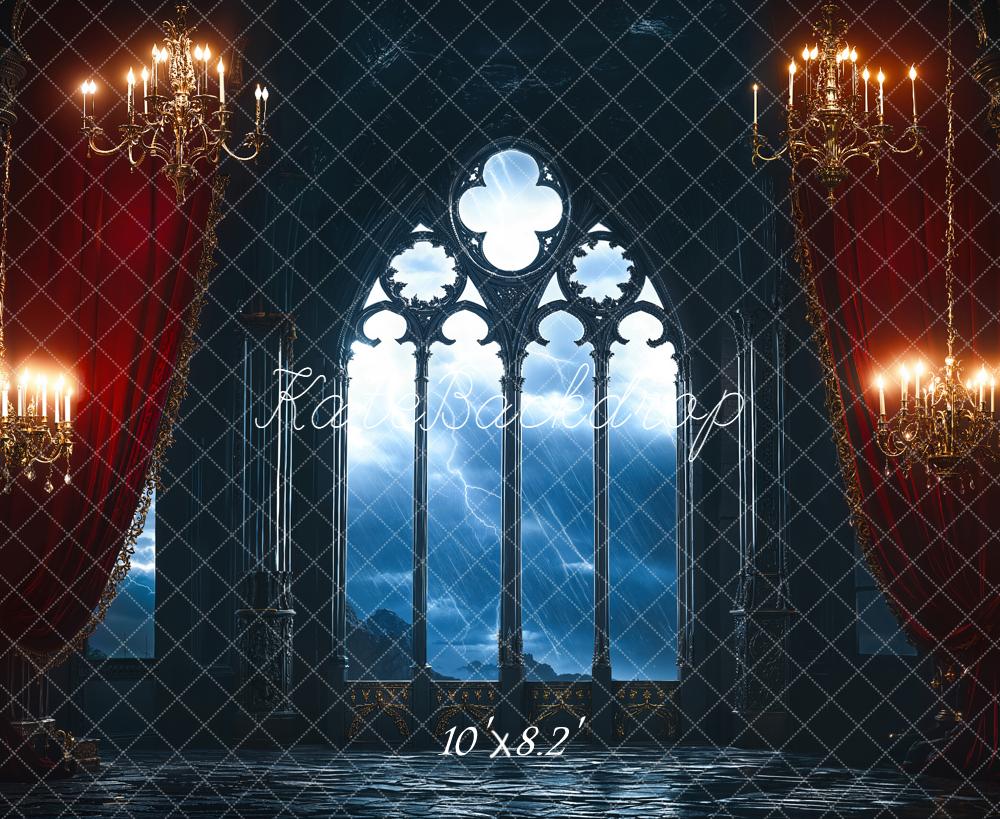Kate Château Fenêtre Lustres Rideaux Toile de fond conçue par Emetselch - Kate Backdrop FR