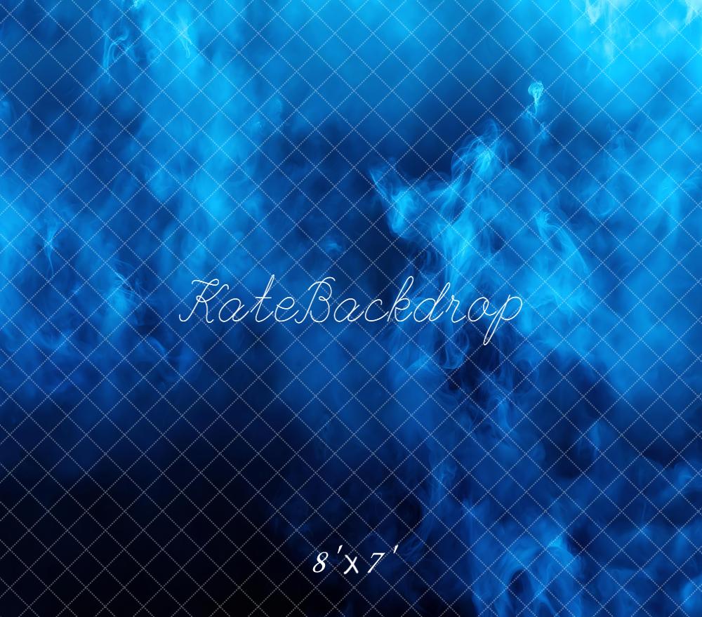 Kate Abstrait Fumée Bleu Fond en Vinyle