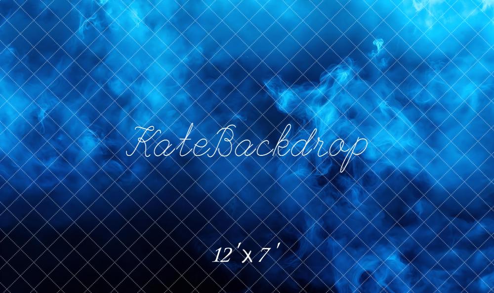 Kate Abstrait Fumée Bleu Fond en Vinyle