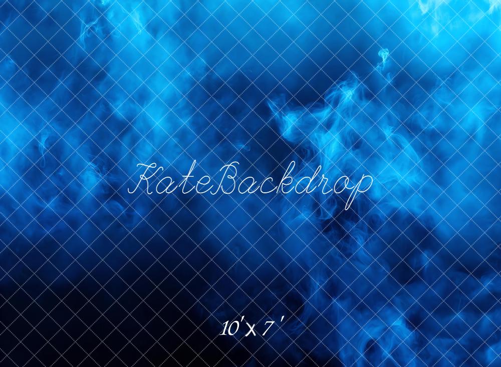 Kate Abstrait Fumée Bleu Fond en Vinyle