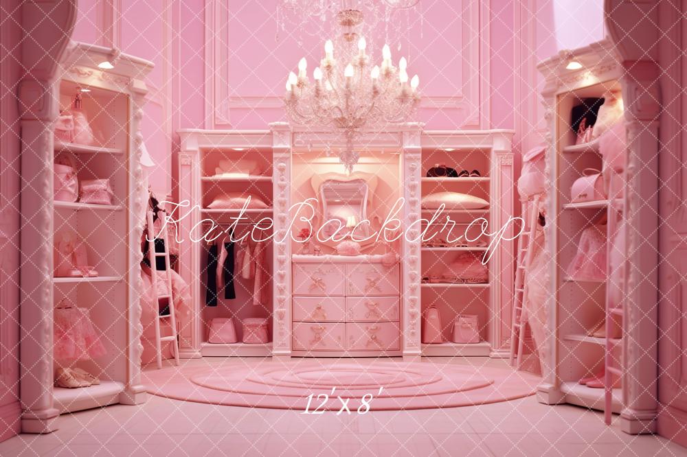 Kate Princesse Poupée Chambre Garde-robe Toile de fond en Laine conçue par Chain Photographie - Kate Backdrop FR