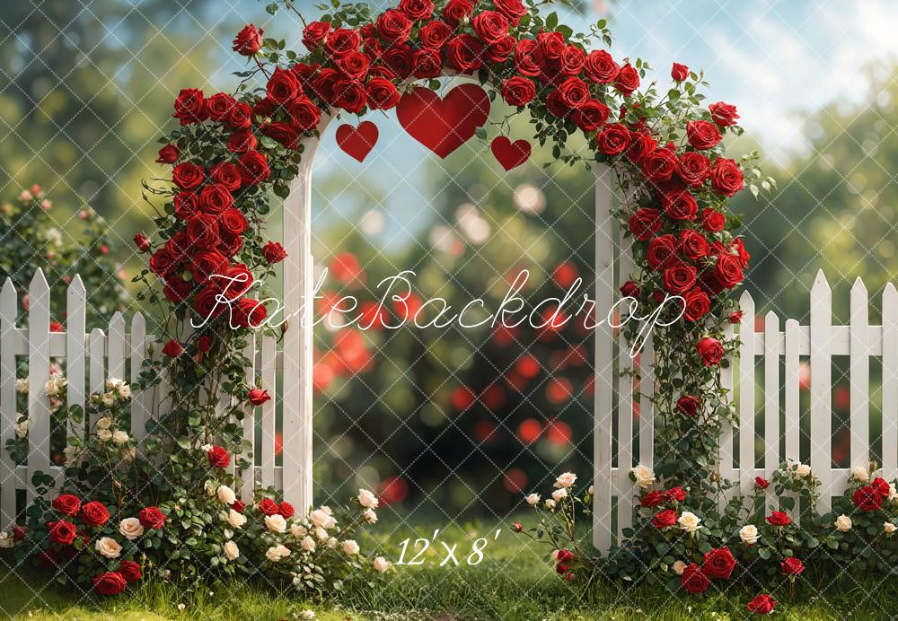 Kate Rose Arche Romantique Jardin Bokeh Toile de fond conçue par Emetselch - Kate Backdrop FR