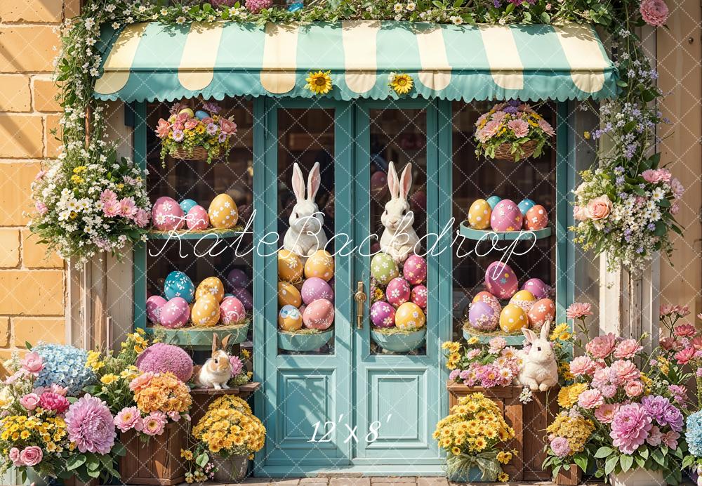 Kate Pâques Lapin Œufs Fleurs Boutique Toile de fond conçue par Emetselch - Kate Backdrop FR