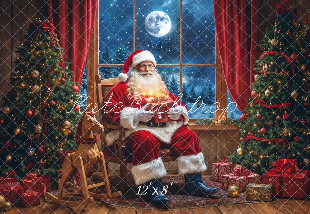 Kate Sapin de Noël Père Noël Fenêtre Toile de fond conçue par Emetselch - Kate Backdrop FR