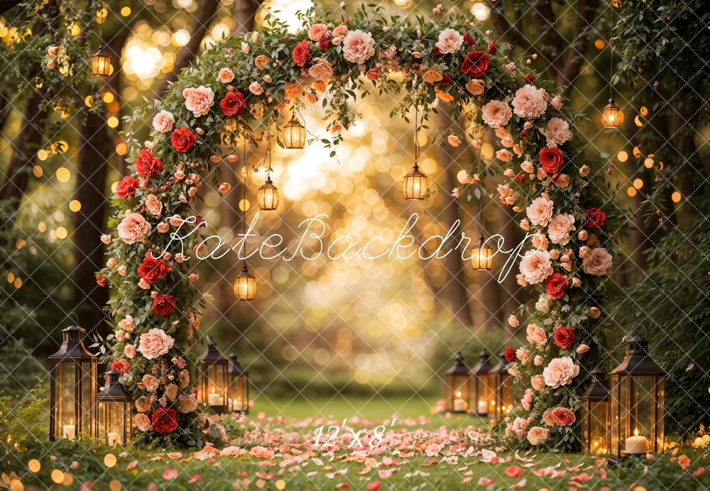 Kate Saint Valentin Arche de Fleurs Mariage Toile de fond conçue par Emetselch - Kate Backdrop FR