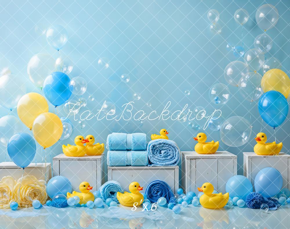 Kate Cake smash Canard Ballon Douche Toile de fond en Laine conçue par Emetselch - Kate Backdrop FR