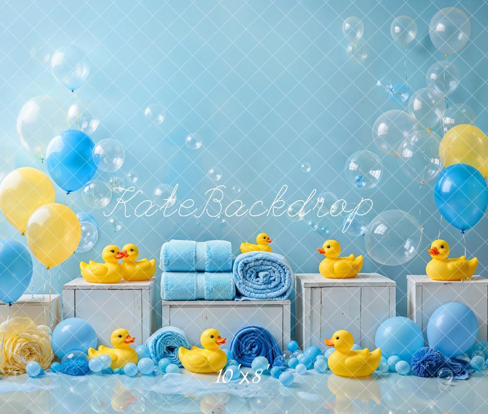 Kate Cake smash Canard Ballon Douche Toile de fond en Laine conçue par Emetselch - Kate Backdrop FR