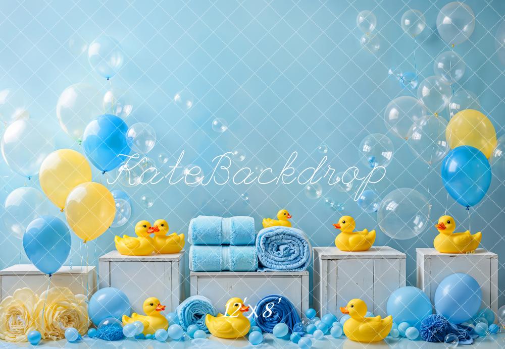 Kate Cake smash Canard Ballon Douche Toile de fond en Laine conçue par Emetselch - Kate Backdrop FR