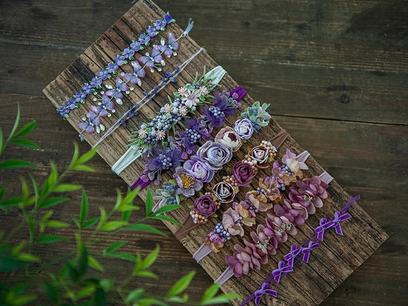 Kate Bandeau Floral Nouveau-né pour la photographie Ensemble C - Kate Backdrop FR