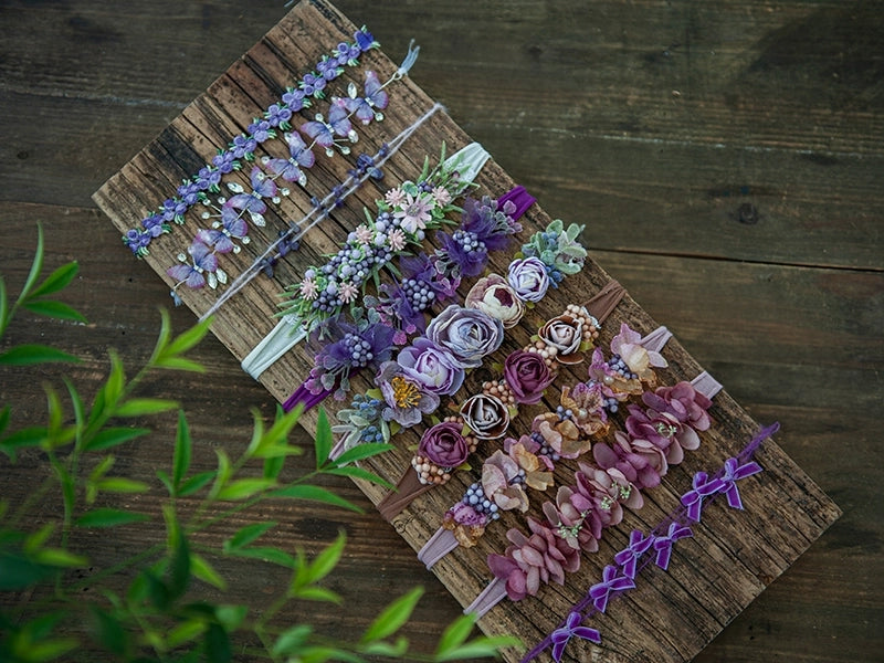 Kate Bandeau Floral Nouveau-né pour la photographie Ensemble C