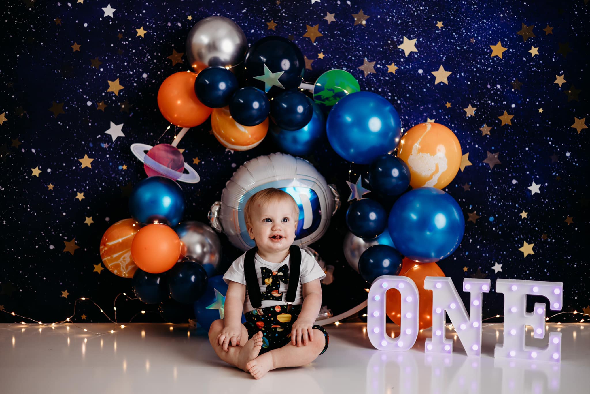 Kate Étoiles Nuit Ciel bleu Enfant Toile de fond conçue par Chain Photographie - Kate Backdrop FR