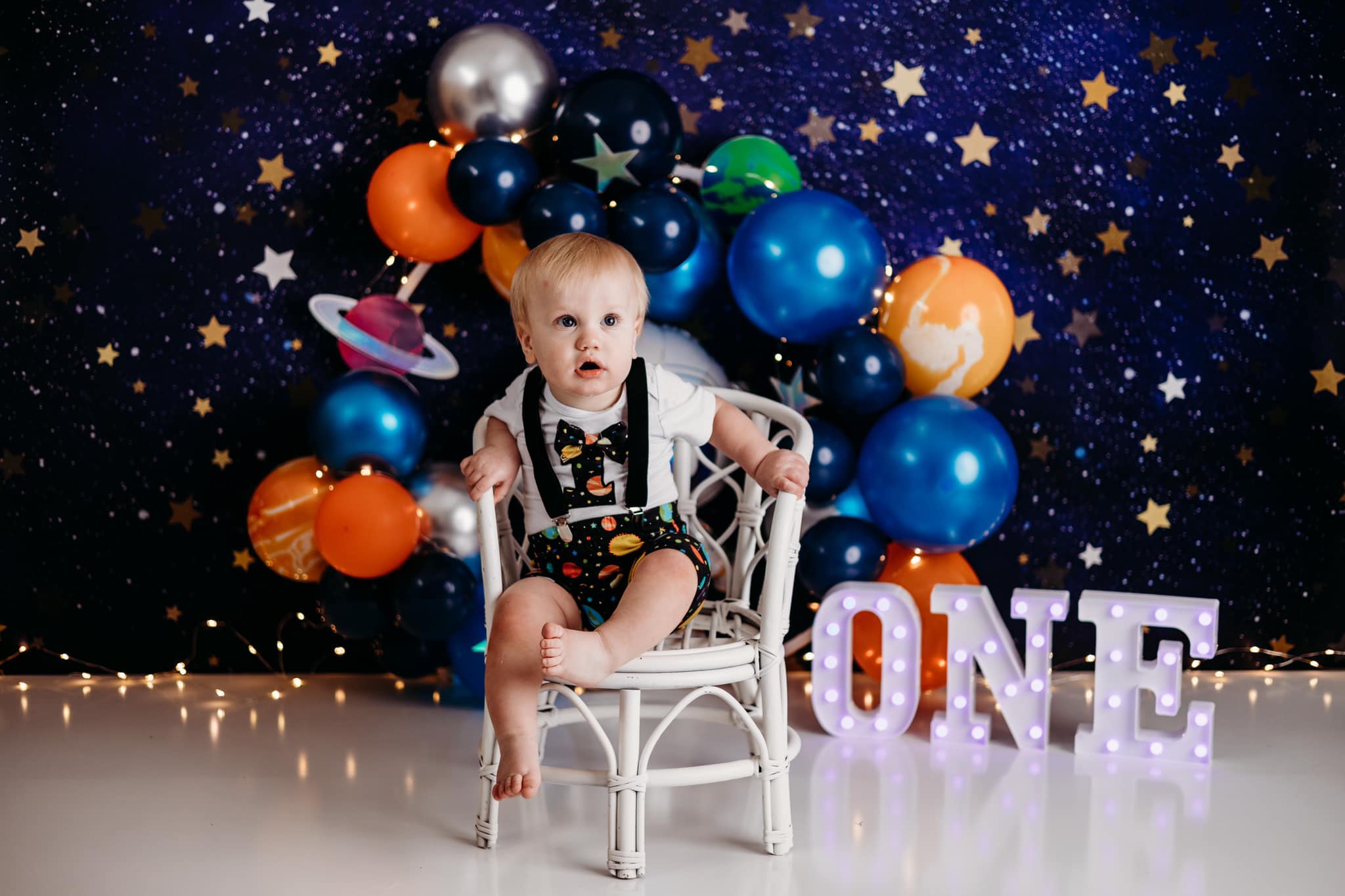 Kate Étoiles Nuit Ciel bleu Enfant Toile de fond conçue par Chain Photographie - Kate Backdrop FR