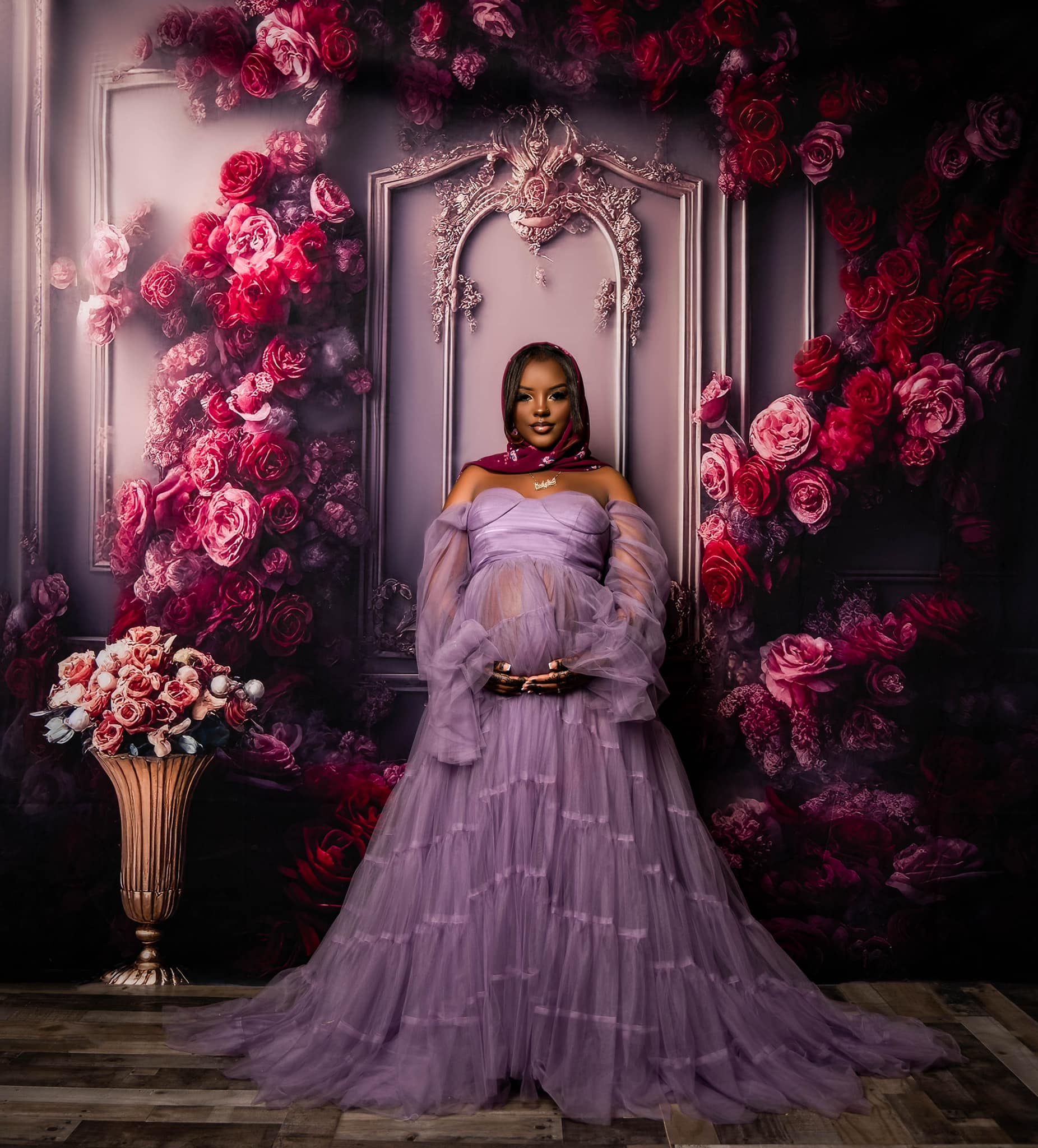 Kate Romantique Rose Mur Vintage Floral Toile de fond pour la photographie - Kate Backdrop FR