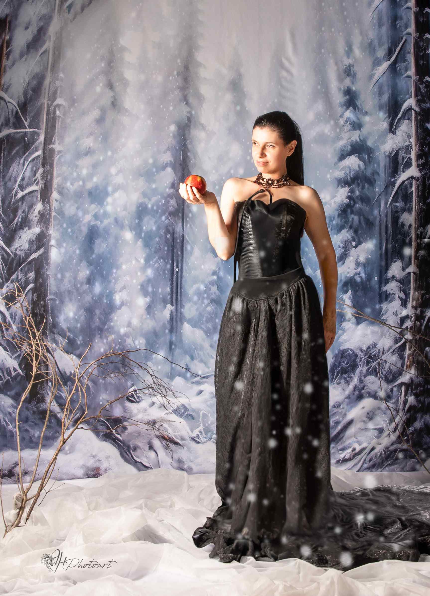 Kate Hiver Extérieur Neige Forêt Arbre Toile de fond pour la photographie - Kate Backdrop FR