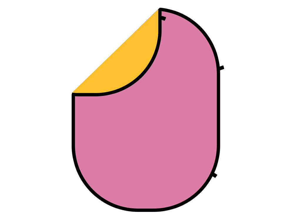 Kate Double-face Couleur Unie Rose/Jaune Toile de fond Pliable 5x6.5pi(1.5x2m) - Kate Backdrop FR