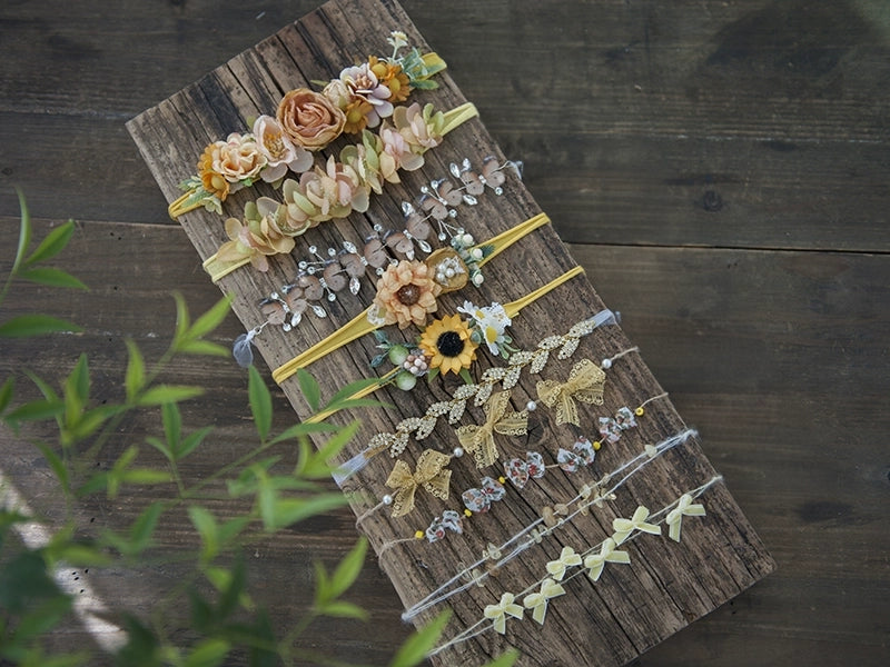 Kate Bandeau Floral Nouveau-né pour la photographie Ensemble D