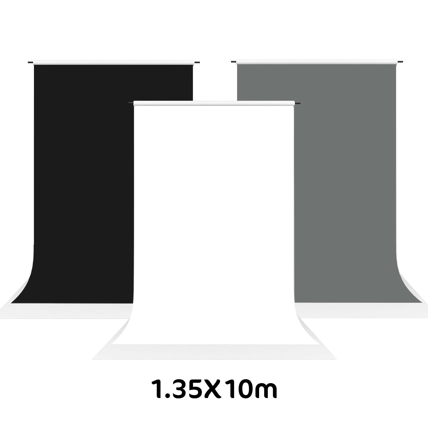 Kate Blanc Noir Gris 3 Fond de Papier Sans Couture pour la photographie - Kate Backdrop FR